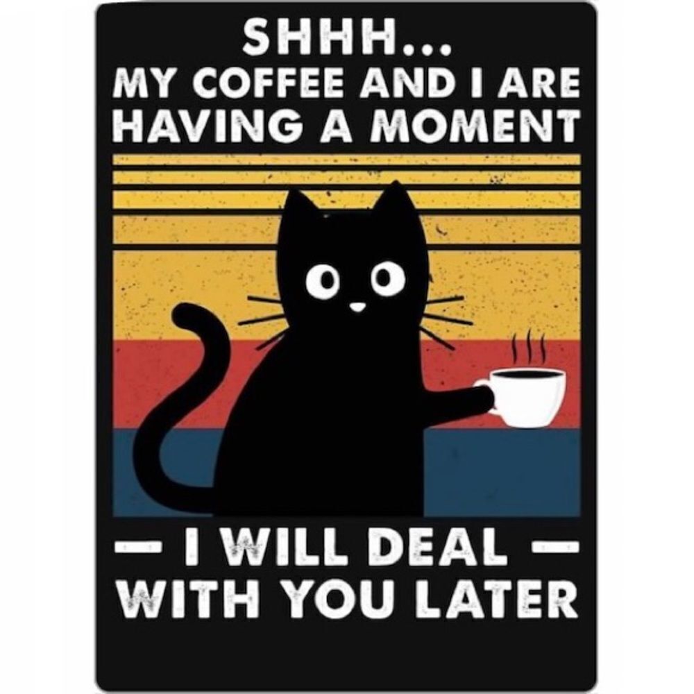 Grumpy Cat Black Cat Coffee Magnet